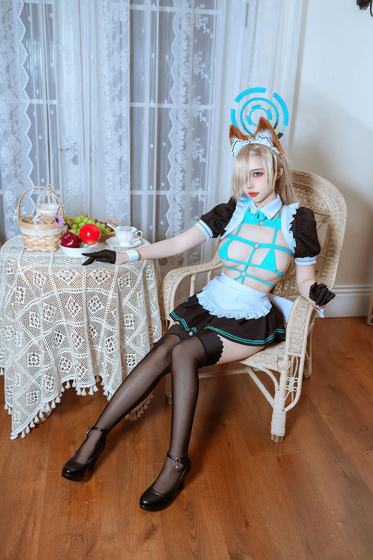 二佐Nisa - 蔚蓝档案 一之濑明日奈 猫耳女仆-erohere15.webp